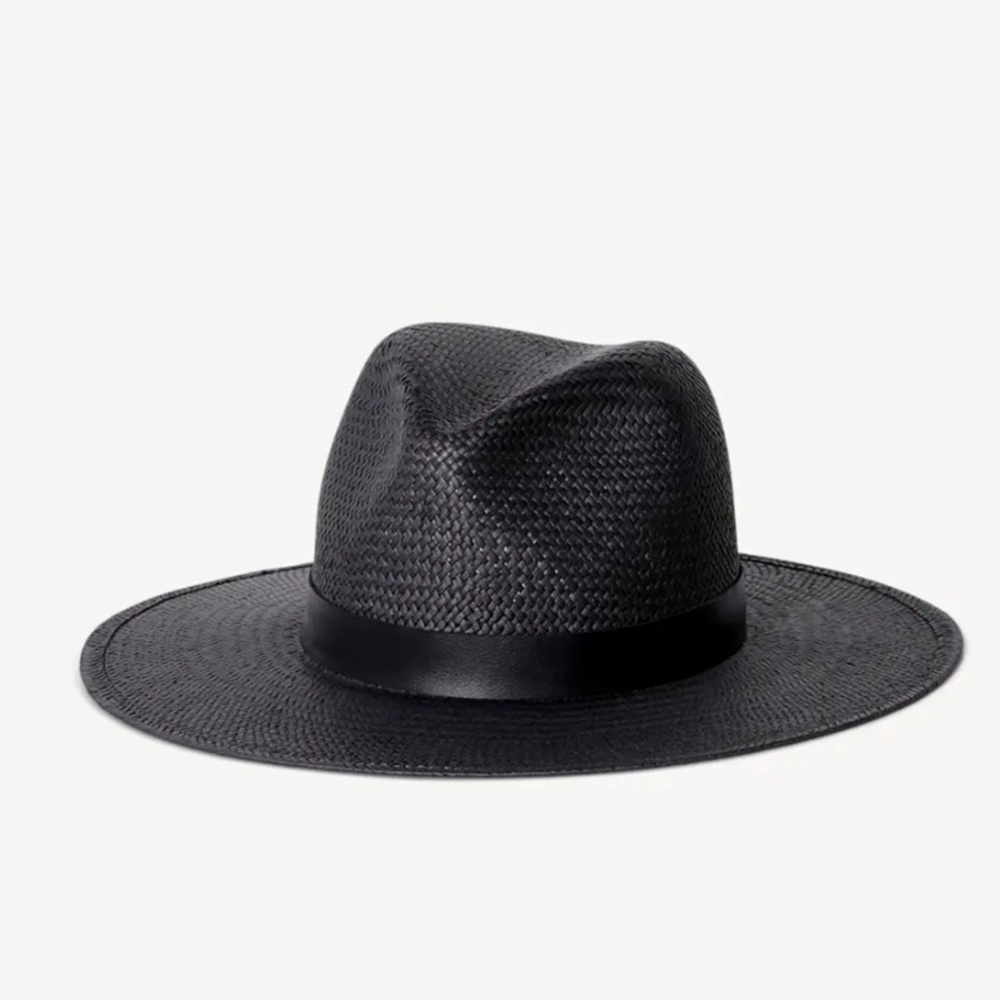 NWT Janessa Leone Simone in Black Fedora Hat